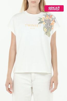 TWINSET: Хлопковая футболка 