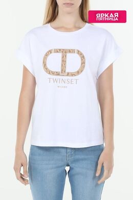 TWINSET: Хлопковая футболка 