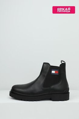 Tommy Hilfiger: Чёрные ботинки 