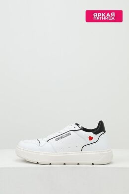 Love Moschino: Белые кроссовки 