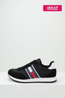 Tommy Hilfiger: Чёрные кроссовки 