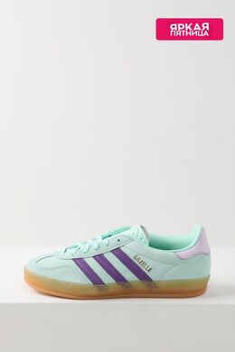 Adidas: Зелёные кроссовки  Gazelle