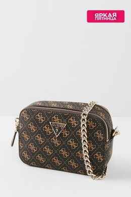 Guess: Коричневая сумка 