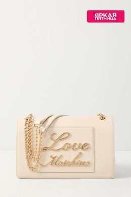 Love Moschino: Бежевая сумка 