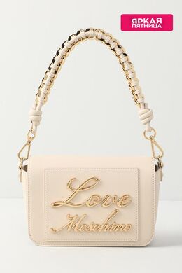 Love Moschino: Бежевая сумка 