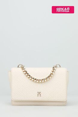 Tommy Hilfiger: Бежевая сумка  TH