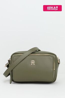 Tommy Hilfiger: Зелёная сумка  Soft