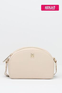 Tommy Hilfiger: Бежевая сумка  TH