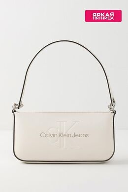 Calvin Klein: Бежевая сумка 