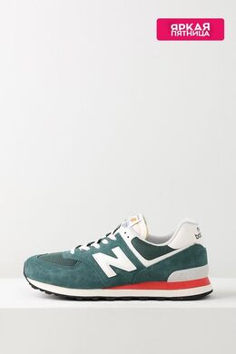 NEW BALANCE: Зелёные кроссовки  574