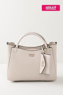 Guess: Бежевая сумка 