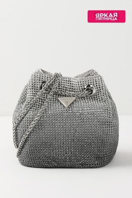Guess: Серебристая сумка 