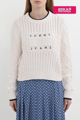 Tommy Jeans: Белый свитер 