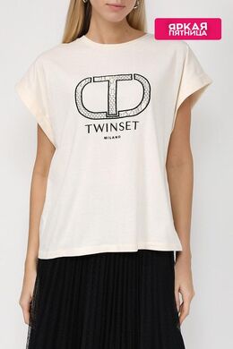 TWINSET: Хлопковая футболка 