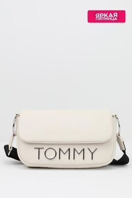 Tommy Hilfiger: Бежевая сумка 