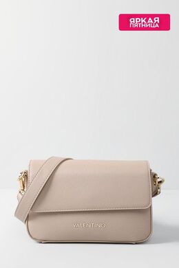 Valentino: Бежевая сумка 