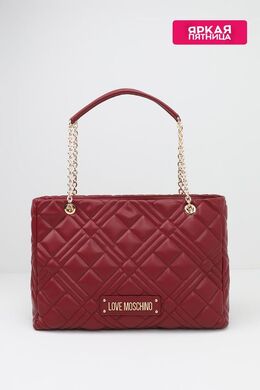 Love Moschino: Бордовая сумка 