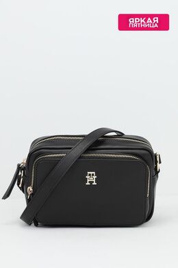 Tommy Hilfiger: Чёрная сумка  Soft