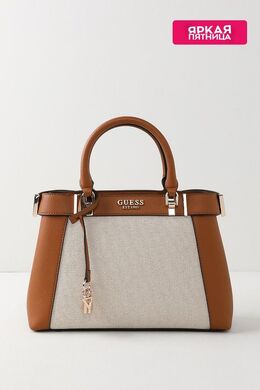 Guess: Бежевая сумка 