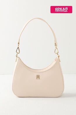 Tommy Hilfiger: Бежевая сумка  TH