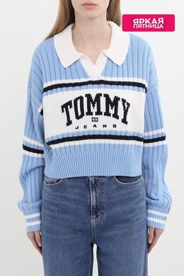 Tommy Jeans: Голубой свитер 