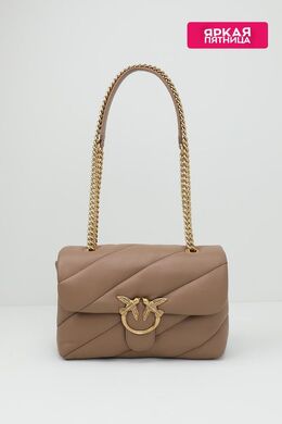 Pinko: Бежевая сумка  Love Puff