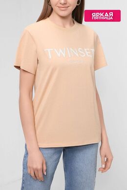 TWINSET: Хлопковая футболка 