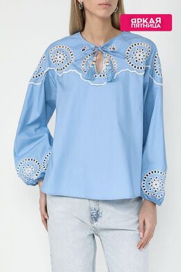 TWINSET: Хлопковая блуза 