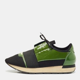 Balenciaga: Чёрные кроссовки  Race Runner
