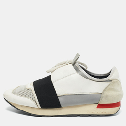 Balenciaga: Белые кроссовки  Race Runner