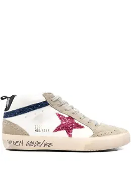 Golden Goose: Белые кроссовки  Mid Star