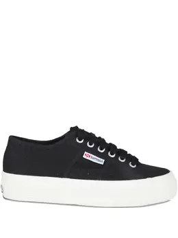 Superga: Чёрные кроссовки 