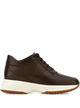 Hogan: Коричневые кроссовки  Interactive sneakers