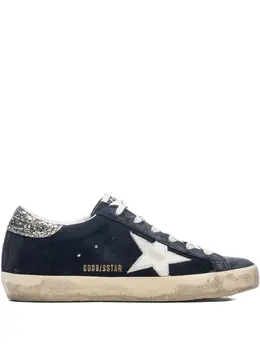 Golden Goose: Голубые кроссовки  Superstar
