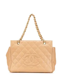 CHANEL Pre-Owned: Коричневая сумка-шоппер 