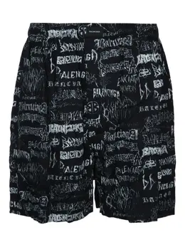 Balenciaga: Шорты с принтом 