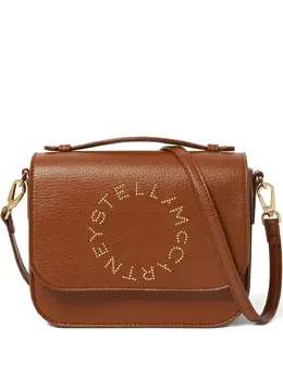 Stella McCartney: Коричневая сумка  Stella Logo
