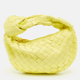 Bottega Veneta: Жёлтая сумка  Intrecciato