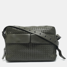 Bottega Veneta: Зелёная сумка  Intrecciato