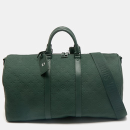 Louis Vuitton: Тёмная сумка  Keepall