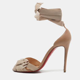 Christian Louboutin: Бежевые сандалии 