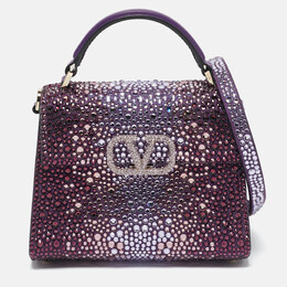 Valentino: Фиолетовая сумка на руку  Vsling