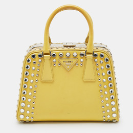 Prada: Жёлтая сумка 