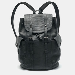 Louis Vuitton: Чёрный рюкзак  Épi