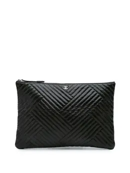 CHANEL Pre-Owned: Серый клатч 