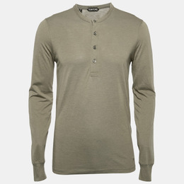 Tom Ford: Зелёная футболка  Henley