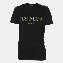 Balmain: Чёрная футболка 