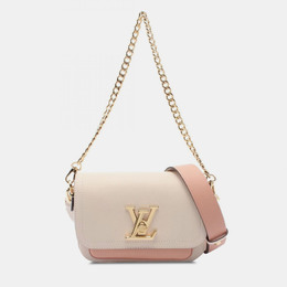 Louis Vuitton: Бежевая сумка через плечо 
