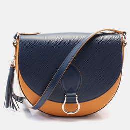 Louis Vuitton: Синяя сумка  Épi