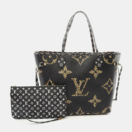 Louis Vuitton: Коричневая сумка-шоппер  Neverfull MM